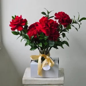 Red Ecuadorian Rose Signature Fluffed Bouquet
